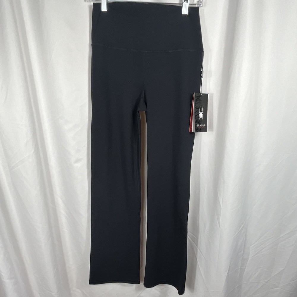 Spyder Active Women's Black Pants Size Medium Pull On Straight Leg Athleisure